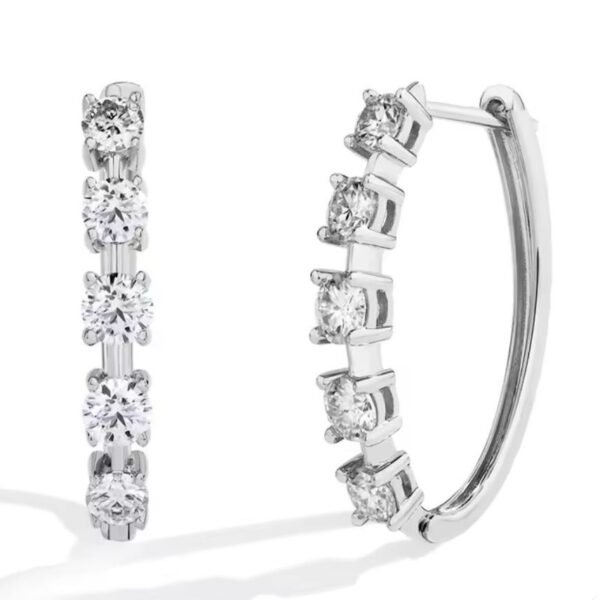 Auskarai su moisanitais Rinkelės