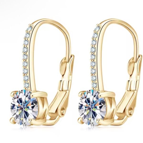 Auskarai su moisanitais Rinkelės